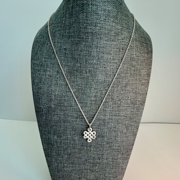 SLANE Sterling and Pave Eternity Knot Necklace - Picture 6 of 16